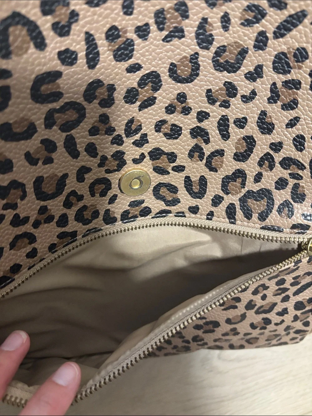 Freshly Picked Leopard Print Baby Backpack in Tan and Black